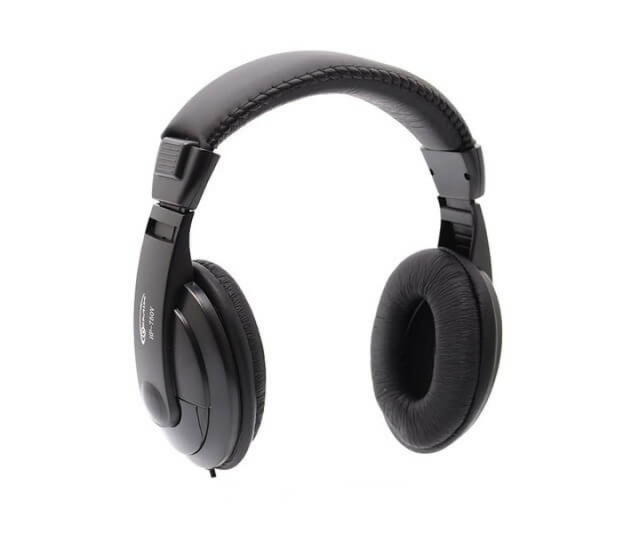 Наушники Gemix HP-750V Black, Mini jack (3.5 мм), накладные, кабель 2.5 м